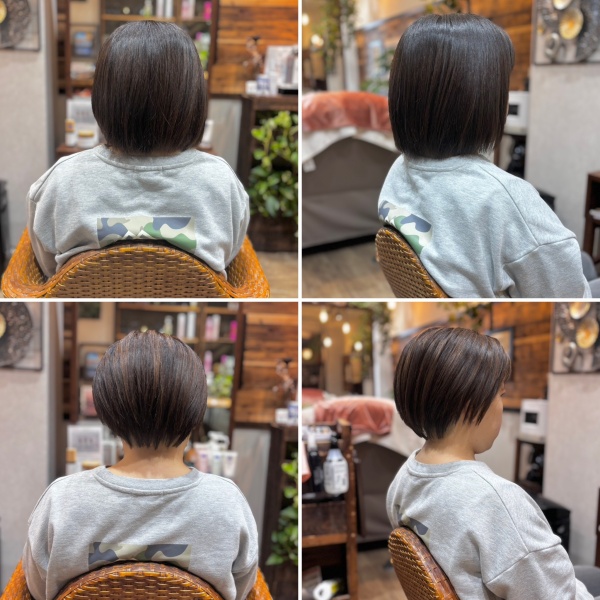大阪市中央区南船場の美容室/ヘアサロンUnaCasitaの髪質改善ショートスタイル