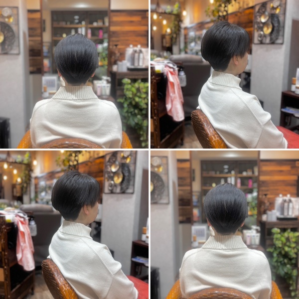 大阪市中央区南船場の美容室/ヘアサロンUnaCasitaの髪質改善ショートスタイル