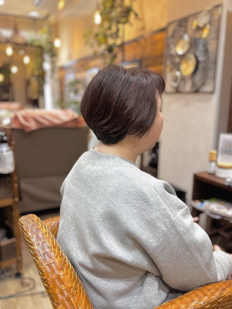 大阪市中央区南船場の美容室/ヘアサロンUnaCasitaの髪質改善ショートスタイル